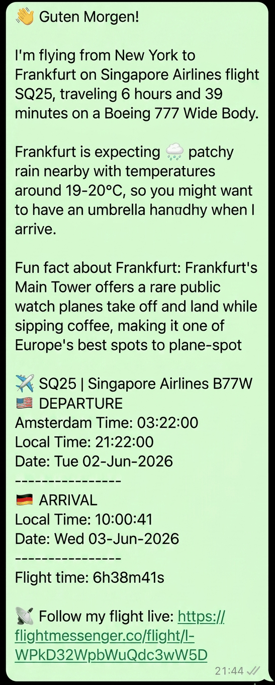 FlightMessenger - Share Flight Updates with Family & Friends | Real ...